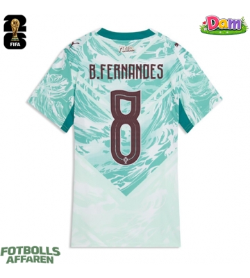 Portugal Bruno Fernandes #8 Bortatröja Kvinnor VM 2026 Kortärmad
